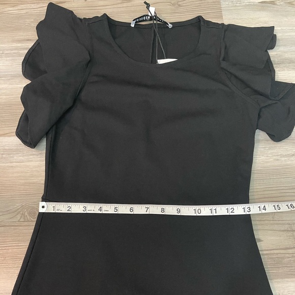 Rebecca Minkoff Spahira Black Dress Ruffle Size 2 - Picture 4 of 7